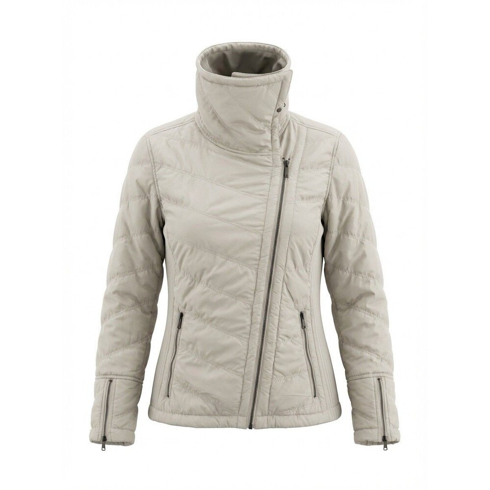 Prana White Sherpa Jacket Full Zip Hooded Winter Outdoor Womens M